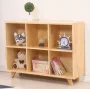 WonderMind Massief Hout Kinderboekenrek Speelgoedrek met Deuren B60cm×H120cm×D24cm Primaire Kleuren Boekenkast voor kinderen Bookcase -Boekenplank Kinderkamerkast Speelgoedrek Opbergrek Organizer Speelgoedkast Boekenrek - Thumbnail 2