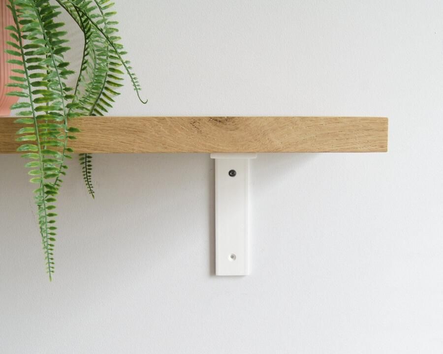 Sterkstael Ares industriële plankdrager – geschikt voor een plank van 19 tot 25cm – kleur WIT muurbeugel – wandsteun – wandplank houder schap drager – incl. bevestigingsmateriaal 1 stuk poedercoating – staal - Foto 3