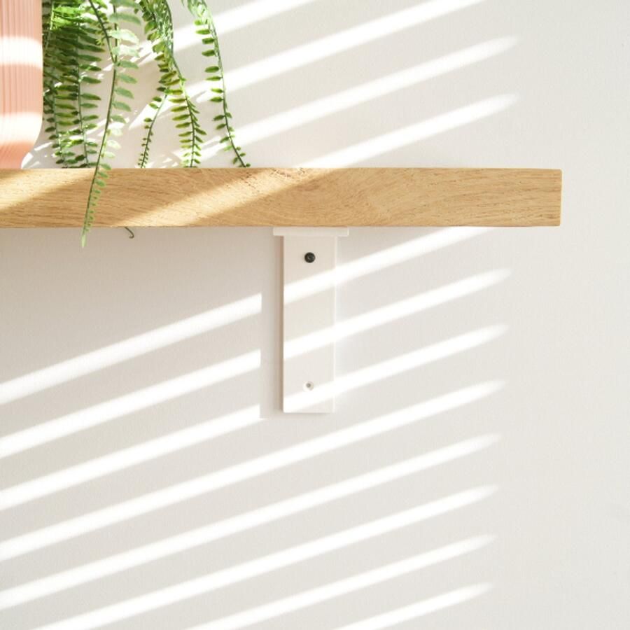 Sterkstael Ares industriële plankdrager – geschikt voor een plank van 19 tot 25cm – kleur WIT muurbeugel – wandsteun – wandplank houder schap drager – incl. bevestigingsmateriaal 1 stuk poedercoating – staal