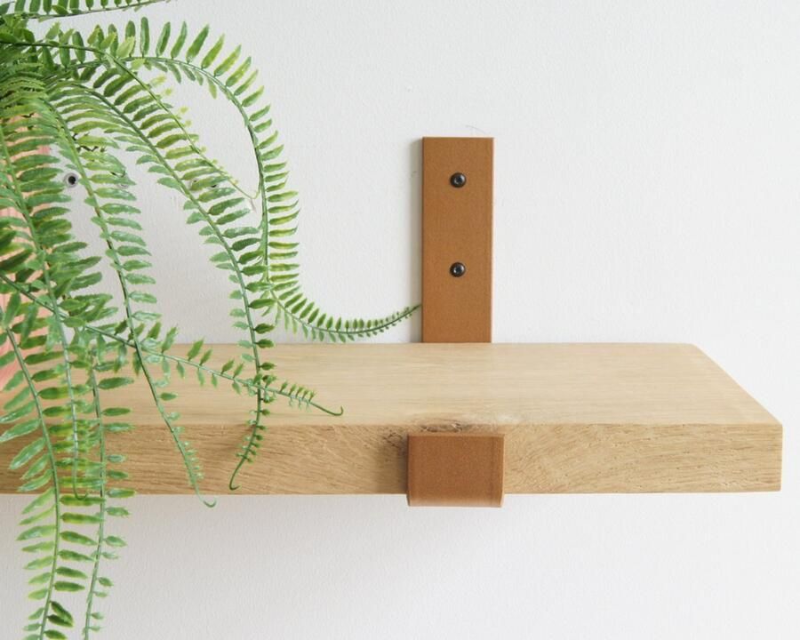 Sterkstael Odin industriële plankdrager – geschikt voor een plank van 20 cm – Cortenstaal kleur Brons Roestig Bruin muurbeugel – wandsteun – wandplank houder schapdrager – incl. bevestigingsmateriaal 1 stuk poedercoating – staal - Foto 2