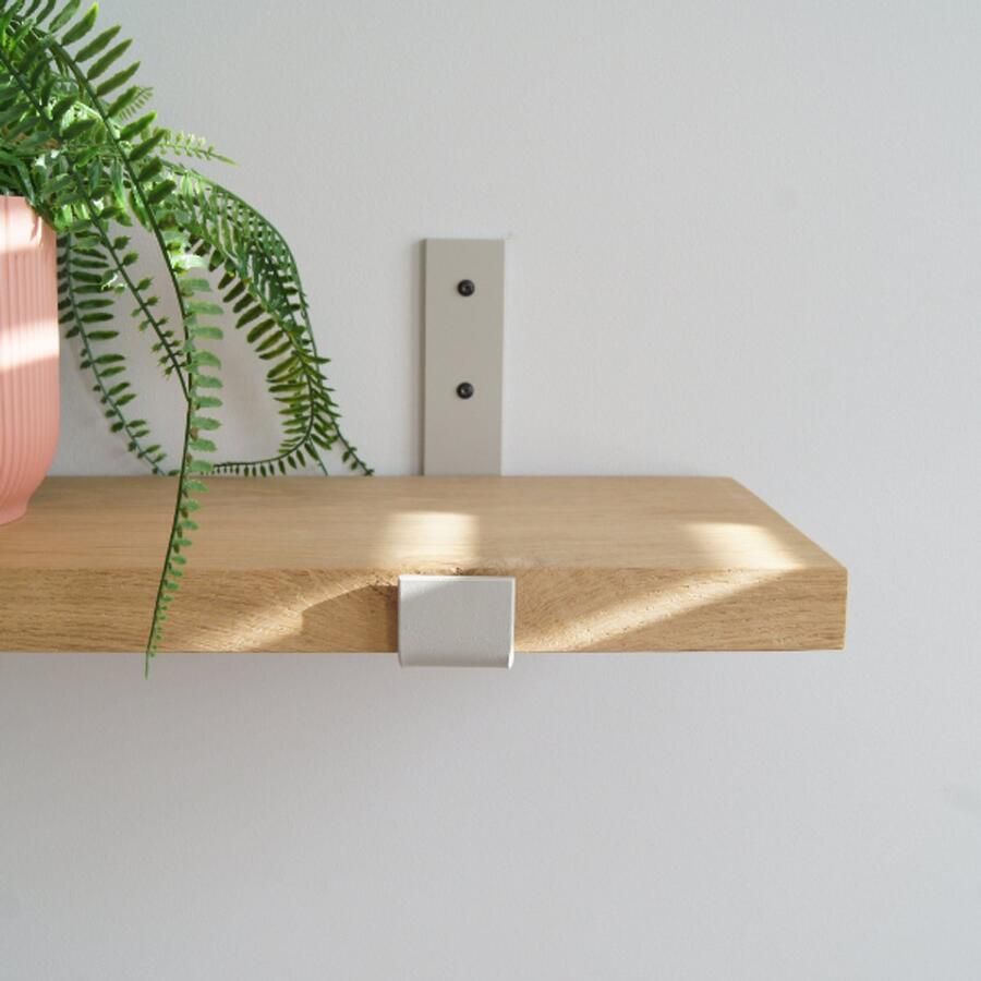 Sterkstael Odin industriële plankdrager – geschikt voor een plank van 20 cm – Greige kleur Grijs Beige muurbeugel – wandsteun – wandplank houder schapdrager – incl. bevestigingsmateriaal 1 stuk poedercoating – staal