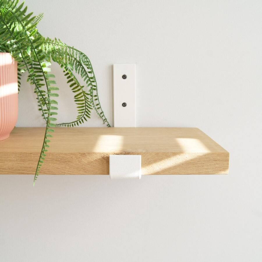 Sterkstael Odin industriële plankdrager – geschikt voor een plank van 20 cm – kleur WIT muurbeugel – wandsteun – wandplank houder schap drager – incl. bevestigingsmateriaal 1 stuk poedercoating – staal