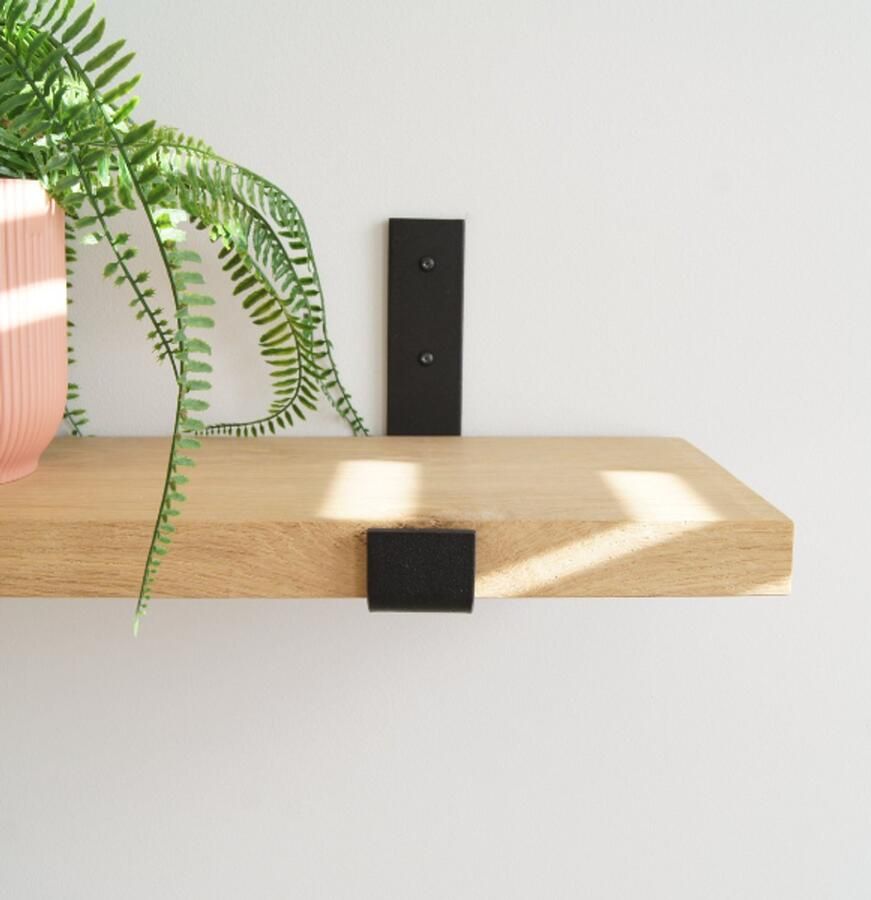 Sterkstael Odin industriële plankdrager – geschikt voor een plank van 20 cm – kleur ZWART muurbeugel – wandsteun – wandplank houder schap drager – incl. bevestigingsmateriaal 1 stuk poedercoating – staal