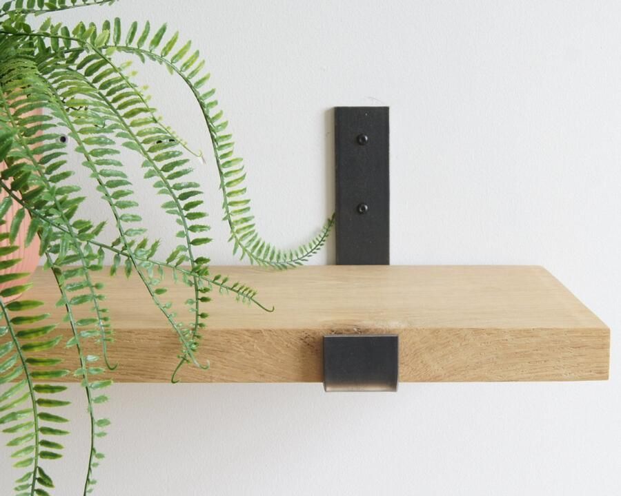 Sterkstael Odin industriële plankdrager – geschikt voor een plank van 20 cm – kleur NATUREL muurbeugel – wandsteun – wandplank houder schapdrager – incl. bevestigingsmateriaal 1 stuk poedercoating – staal - Foto 3