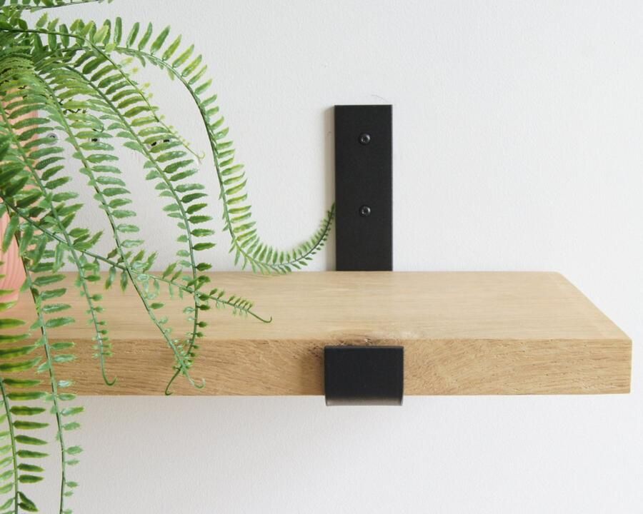 Sterkstael Odin industriële plankdrager – geschikt voor een plank van 20 cm – kleur ZWART muurbeugel – wandsteun – wandplank houder schap drager – incl. bevestigingsmateriaal 1 stuk poedercoating – staal - Foto 3