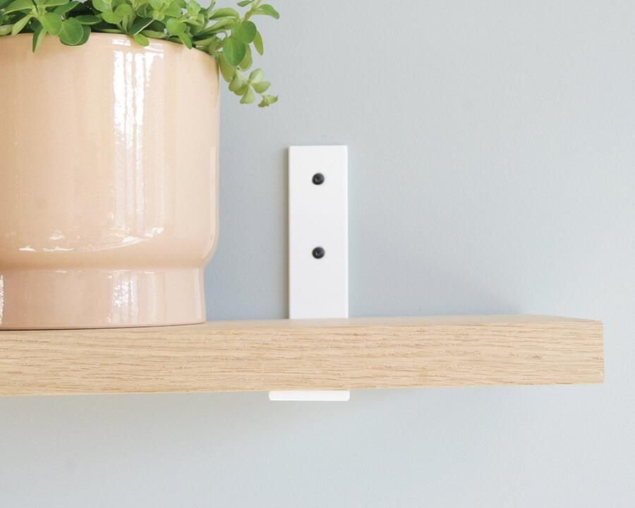 Sterkstael Vesta industriële plankdrager – geschikt voor een plank van 19 tot 25cm – kleur WIT muurbeugel – wandsteun – wandplank houder schap drager – incl. bevestigingsmateriaal 1 stuk poedercoating – staal - Foto 2