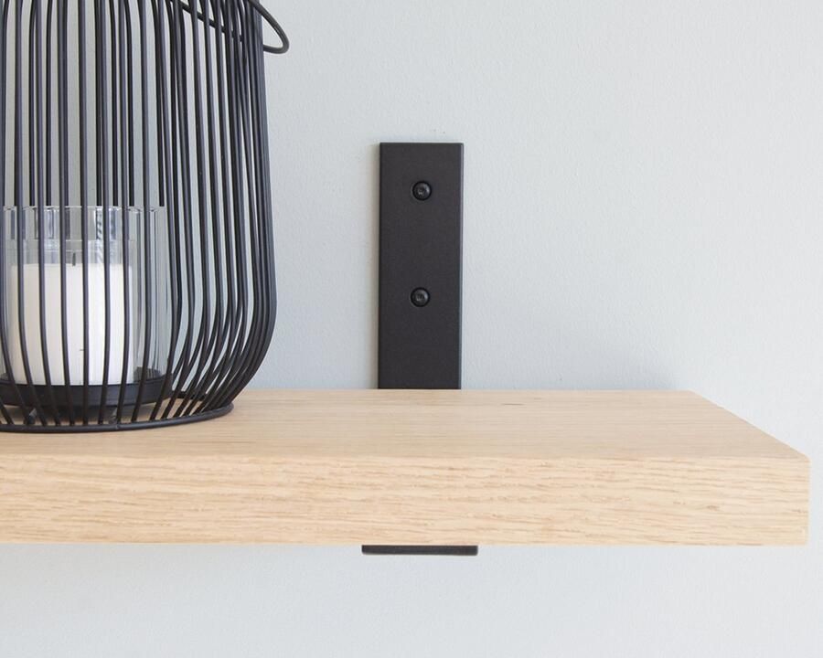 Sterkstael Vesta industriële plankdrager – geschikt voor een plank van 19 tot 25cm – kleur ZWART muurbeugel – wandsteun – wandplank houder schap drager – incl. bevestigingsmateriaal 1 stuk poedercoating – staal - Foto 2