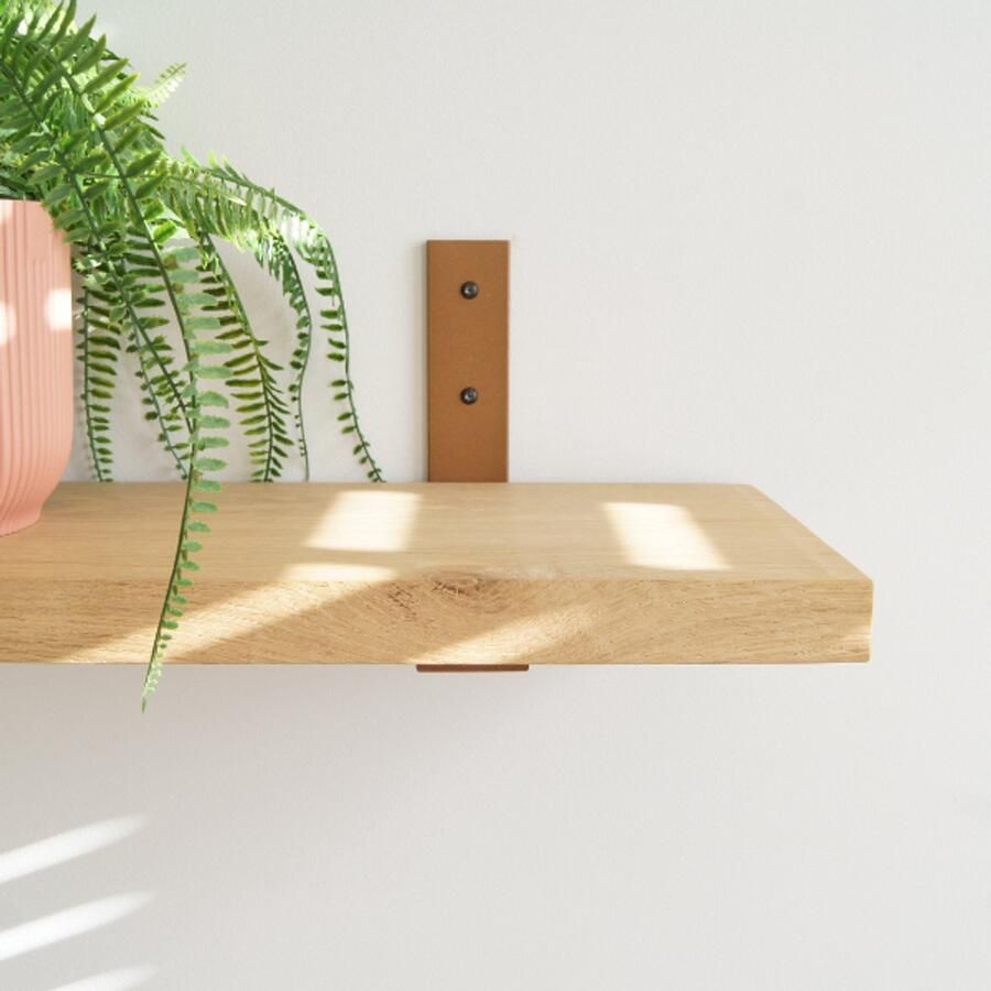 Sterkstael Vesta industriële plankdrager – geschikt voor een plank van 20 cm – Cortenstaal kleur Brons Roestig Bruin muurbeugel – wandsteun – wandplank houder schapdrager – incl. bevestigingsmateriaal 1 stuk poedercoating – staal