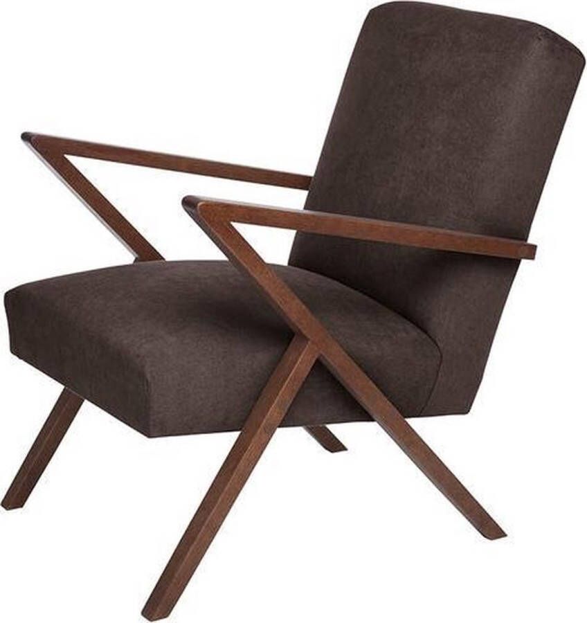 Sternzeit-design Fauteuil Retrostar stof bruin vintage design