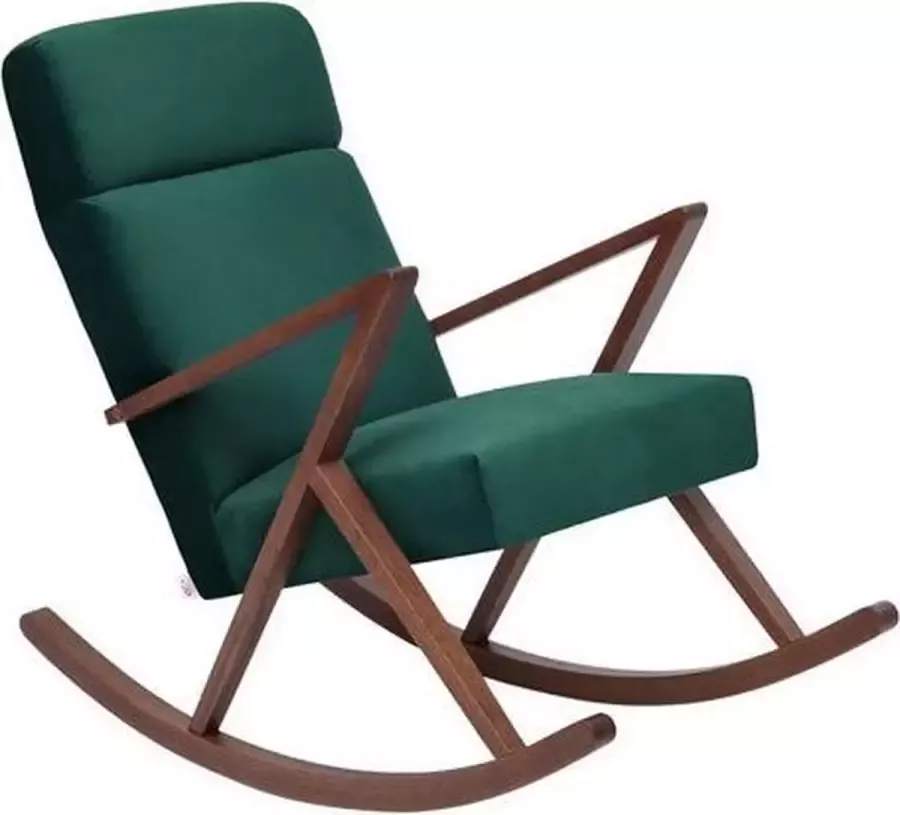 Sternzeit-design Schommelstoel Retrostar lounge velvet bos groen