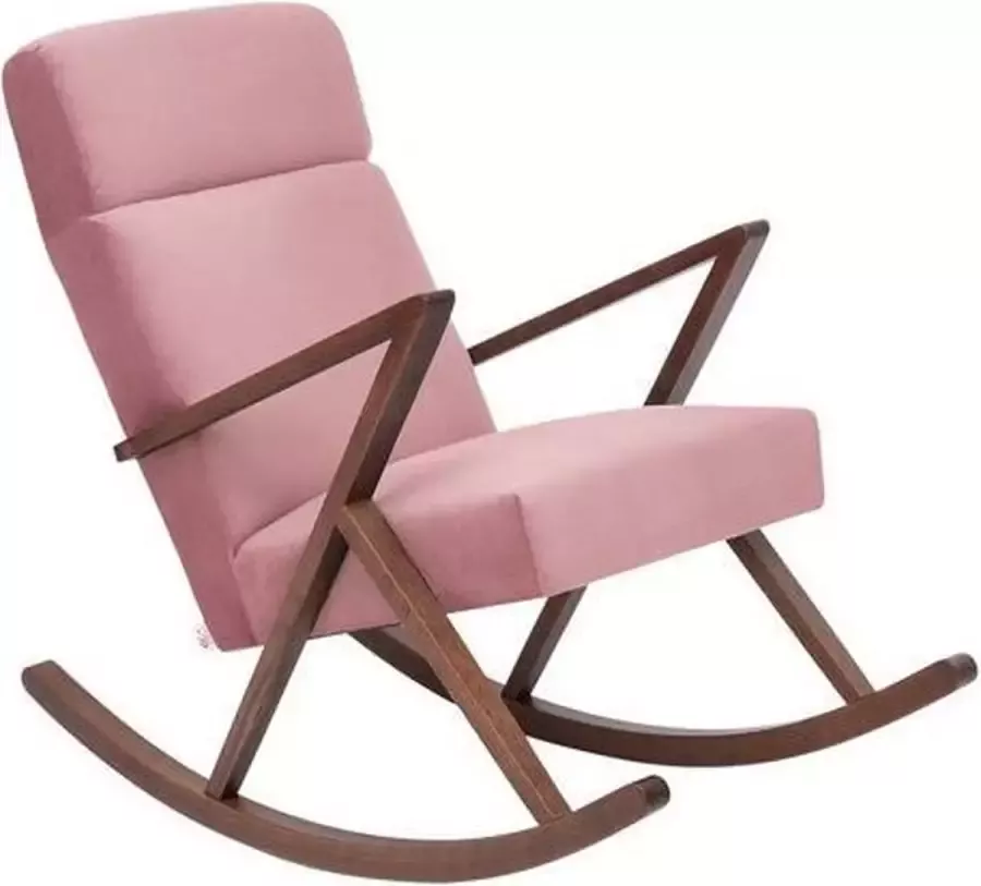 Sternzeit-design Schommelstoel Retrostar lounge velvet roze