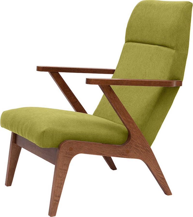 Sternzeit-design Sternzeit Fauteuil Apollo lounge stof groen