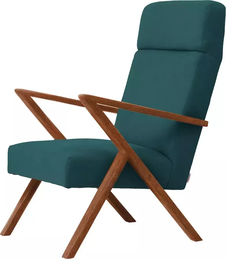 Sternzeit-design Sternzeit fauteuil Retrostar lounge stof petrol