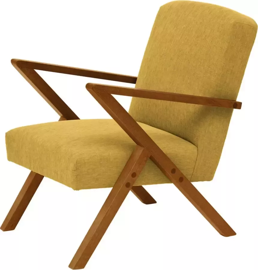 Sternzeit-design Sternzeit fauteuil Retrostar stof NewLife geel