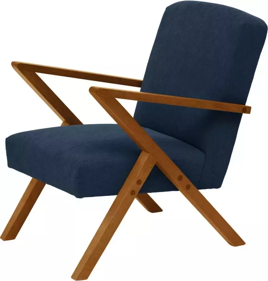 Sternzeit-design Sternzeit fauteuil Retrostar stof NewLife kobalt blauw