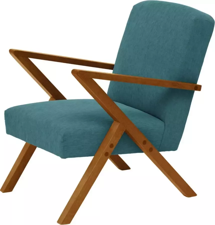 Sternzeit-design Sternzeit fauteuil Retrostar stof NewLife lagune blauw
