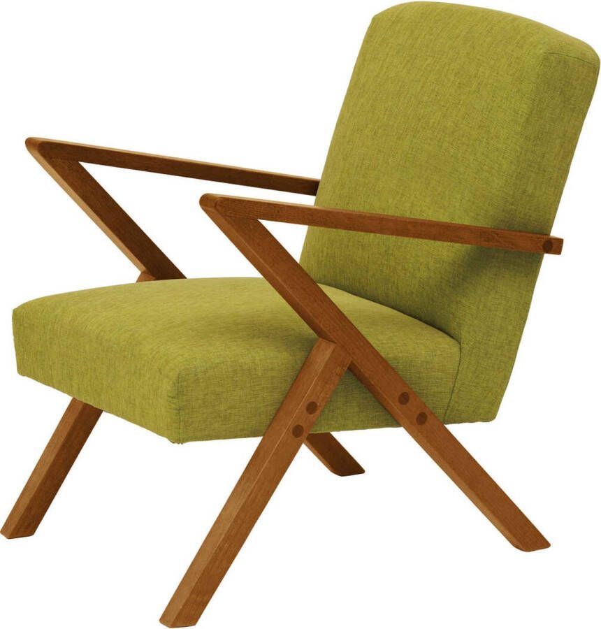 Sternzeit-design Sternzeit fauteuil Retrostar stof NewLife pistache groen
