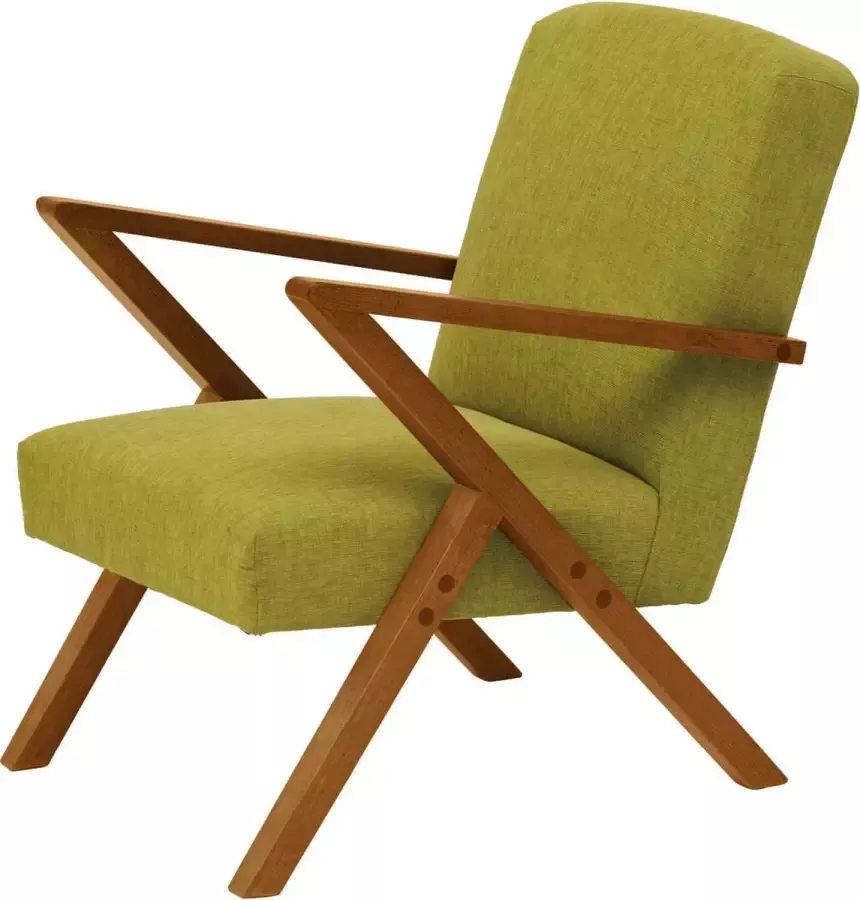 Sternzeit-design Sternzeit fauteuil Retrostar stof NewLife pistache groen