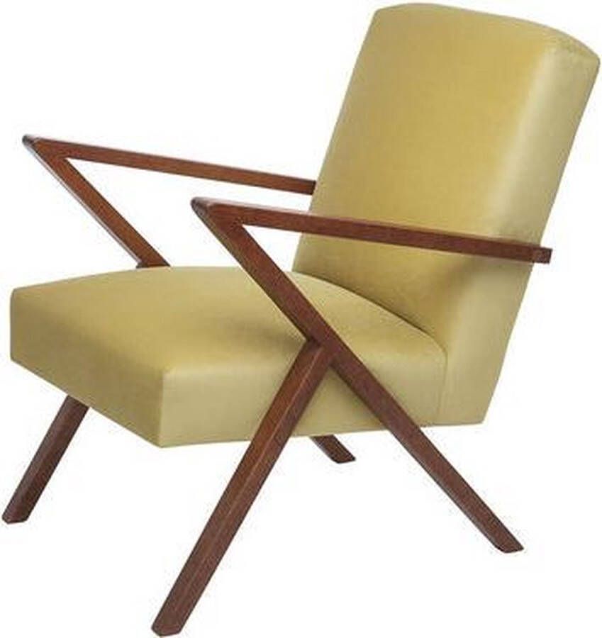 Sternzeit-design Sternzeit Fauteuil Retrostar velvet geel