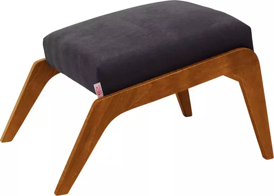 Sternzeit-design Sternzeit Voetenbank Apollo lounge stof donker grijs