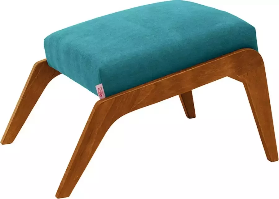 Sternzeit-design Sternzeit Voetenbank Apollo lounge stof turquoise