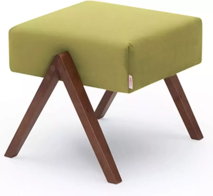 Sternzeit-design Sternzeit Voetenbank Retrostar velvet appel groen