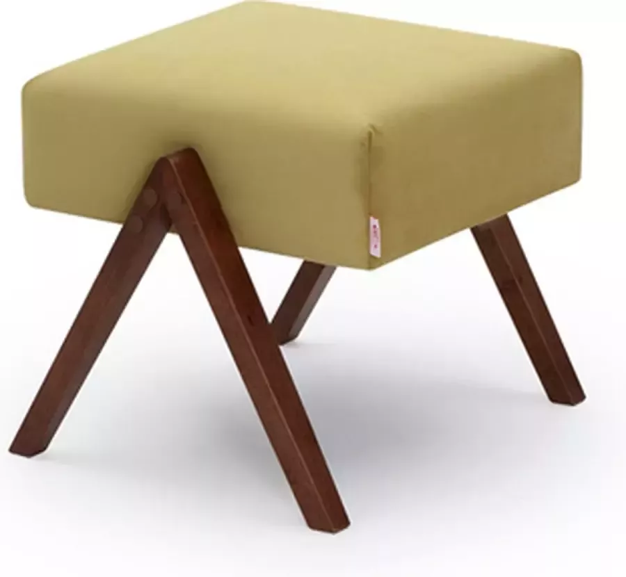 Sternzeit-design Sternzeit Voetenbank Retrostar velvet geel