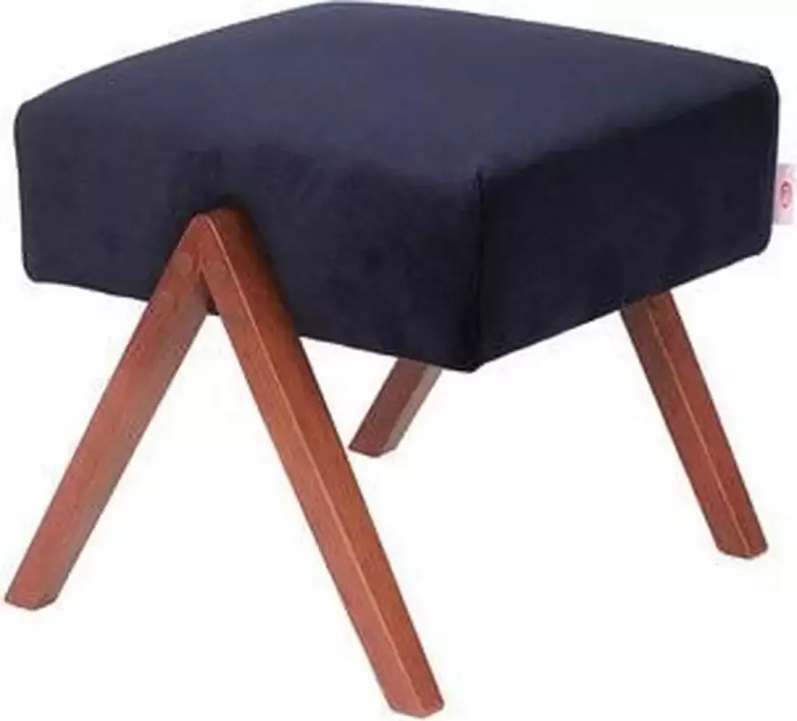 Sternzeit-design Sternzeit Voetenbank Retrostar velvet marine blauw