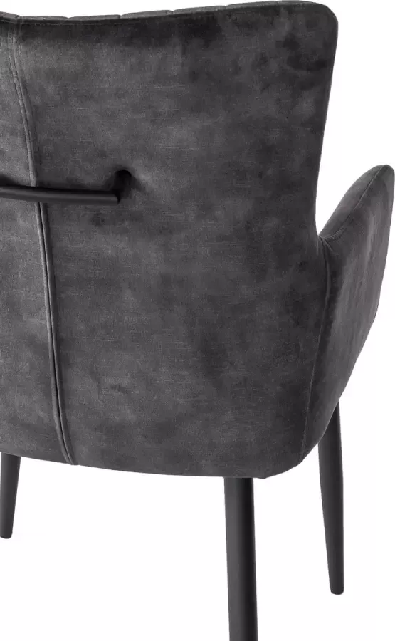 Steven Eetkamerstoel stof Vintage Velvet V230 antraciet