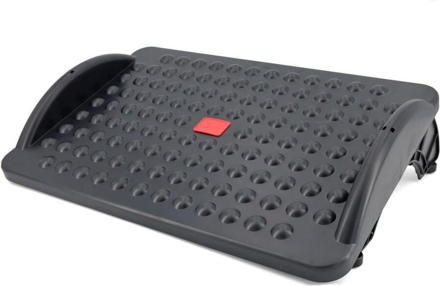 STEY ACCESORIOS Ergonomische en verstelbare voetensteun voor op kantoor Gemaakt van gerecycled plastic 42 x 29 x 7 5 cm Kantooraccessoire Antislip oppervlak Gemaakt in de EU (1 stuk)