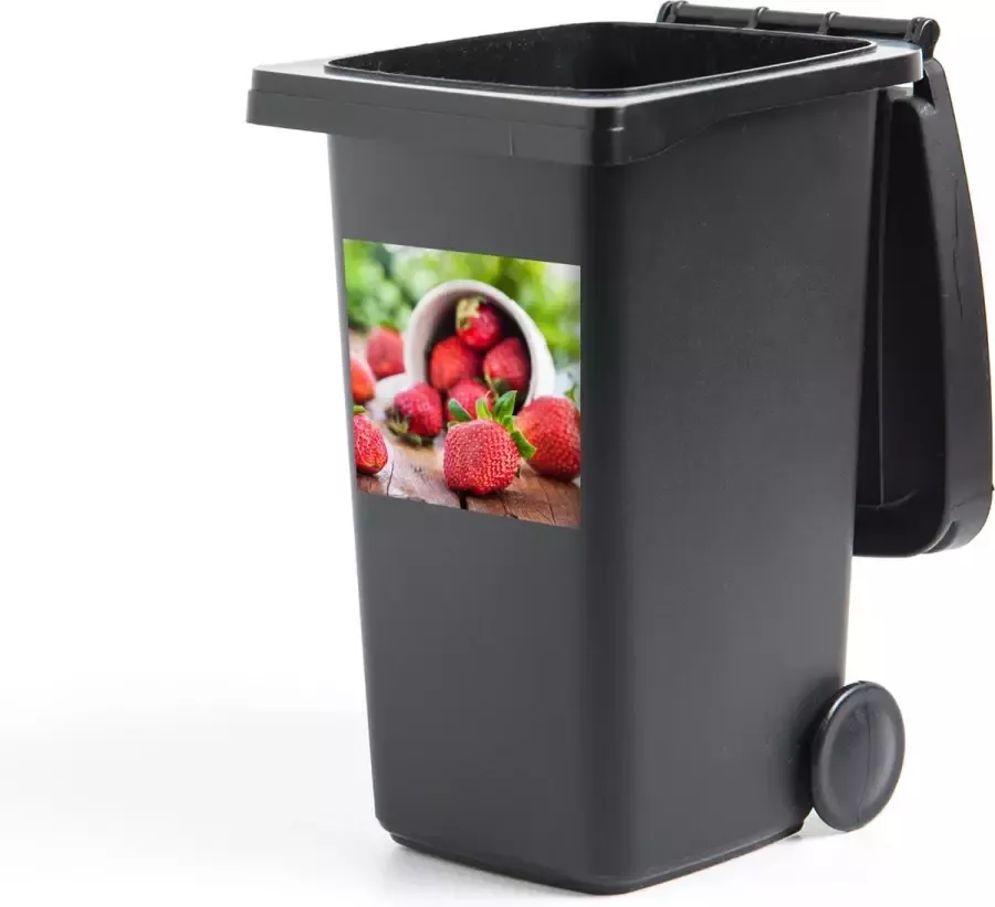 StickerSnake Container sticker Aardbei Mok Tafel 40x40 cm Kliko sticker