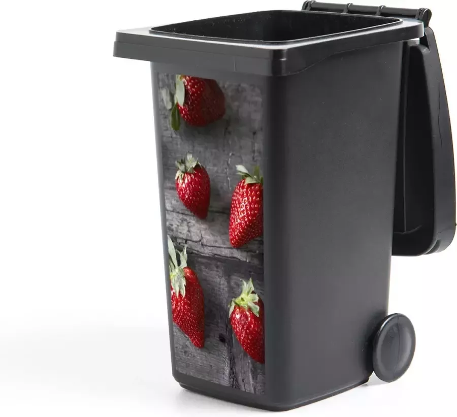 StickerSnake Container sticker Aardbei Tafel Hout 44x98 cm Kliko sticker