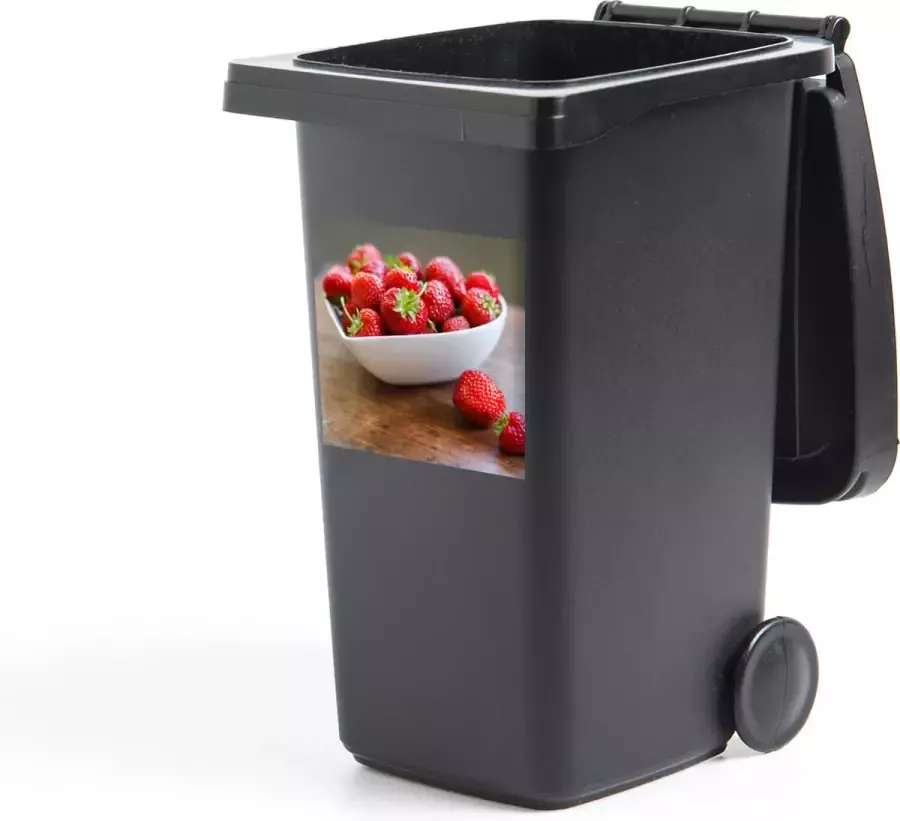 StickerSnake Container sticker Aardbei Tafel Kom 40x40 cm Kliko sticker