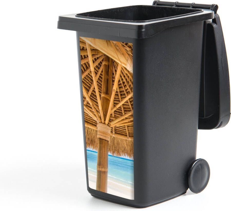 StickerSnake Container sticker Parasol Strand Zee Tropisch 38x80 cm Kliko sticker