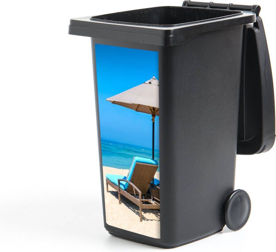 StickerSnake Container sticker Strandstoel Parasol Zomer Zee 38x80 cm Kliko sticker