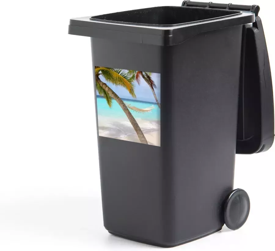 StickerSnake Container sticker Zomer Palmboom Hangmat 40x40 cm Kliko sticker