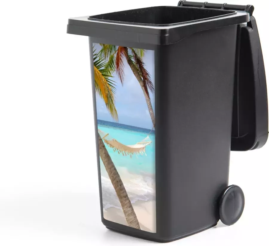 StickerSnake Container sticker Zomer Palmboom Hangmat 44x98 cm Kliko sticker