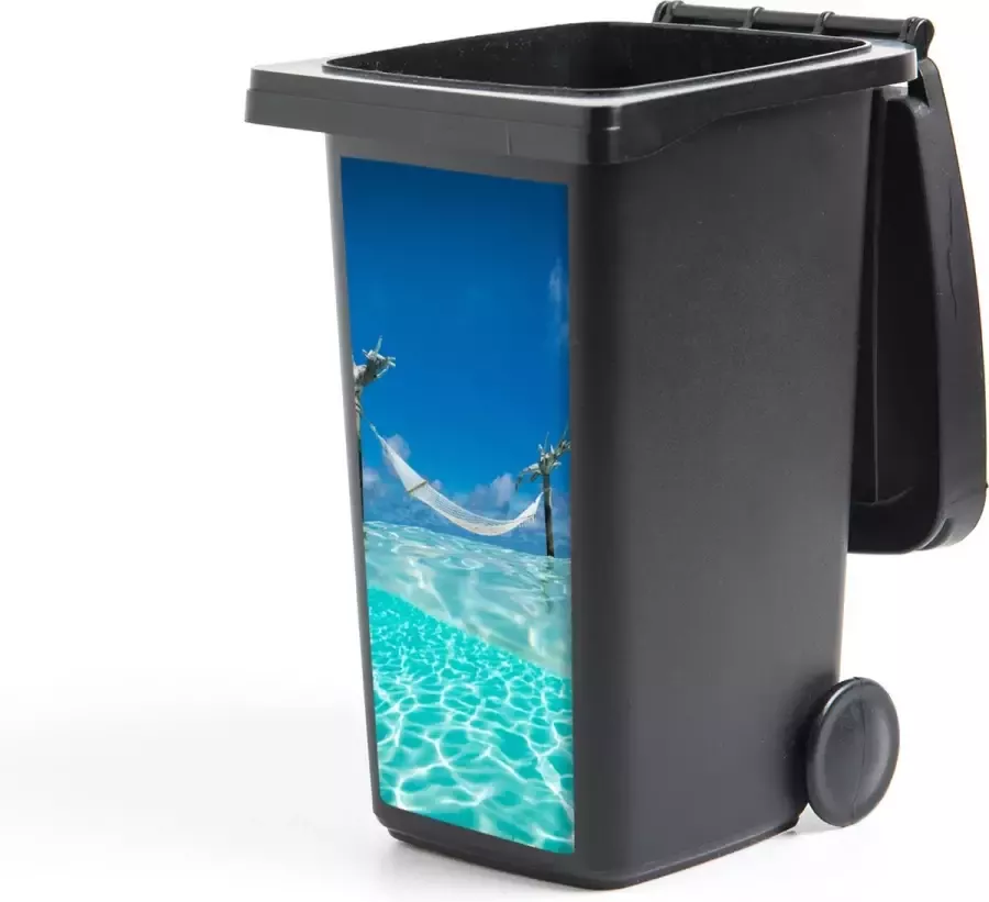 StickerSnake Container sticker Zomer Zee Hangmat 38x80 cm Kliko sticker