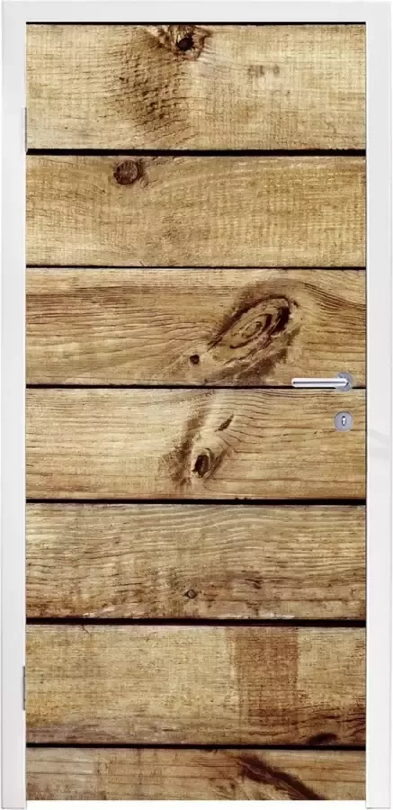 StickerSnake Deursticker Wandplank Hout Vintage 85x215 cm Deurposter