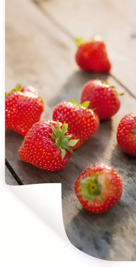 StickerSnake Muurstickers Aardbei Fruit Tafel 60x120 cm Plakfolie
