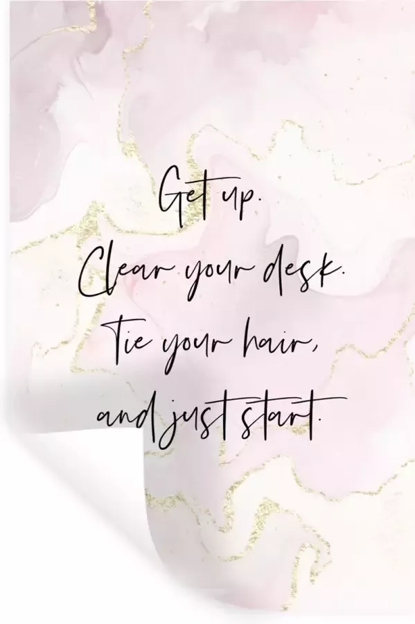 StickerSnake Muurstickers Sticker Folie Bureau Student Motivatie Quotes Marmer 40x60 cm Plakfolie Muurstickers Kinderkamer Zelfklevend Behang Zelfklevend behangpapier Stickerfolie