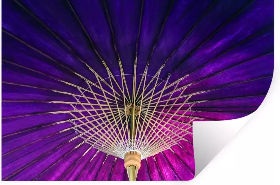 StickerSnake Muurstickers Gekleurde papieren parasol 120x80 cm Plakfolie
