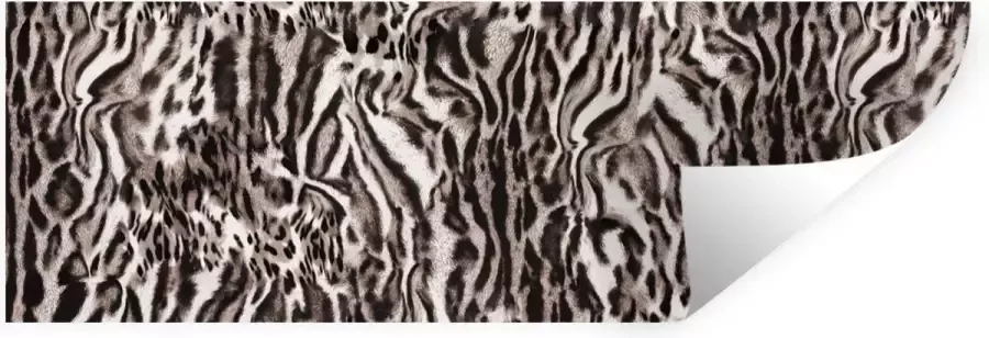 StickerSnake Muurstickers Sticker Folie Panterprint Dierenhuid Bruin 150x50 cm Plakfolie Muurstickers Kinderkamer Zelfklevend Behang Zelfklevend behangpapier Stickerfolie