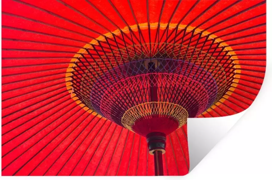 StickerSnake Muurstickers Papieren parasol met touw 90x60 cm Plakfolie