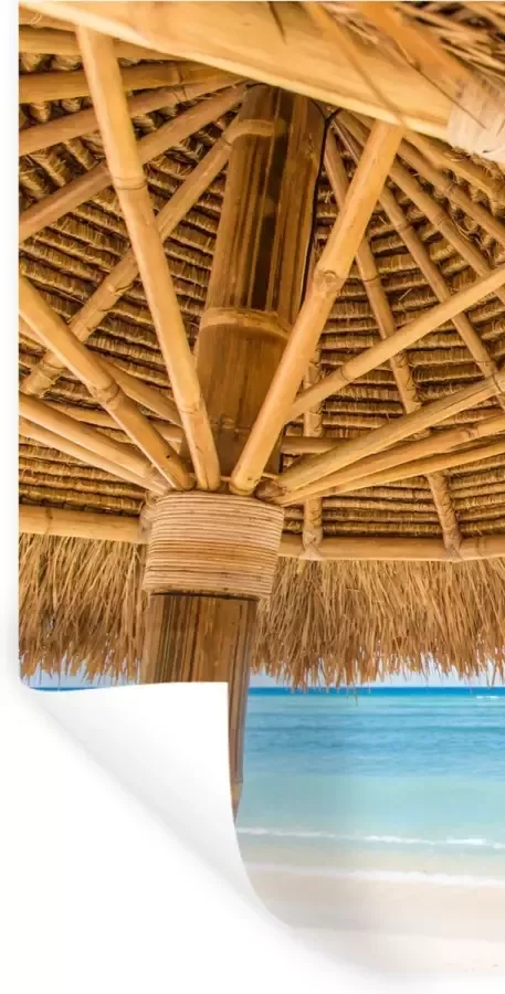 StickerSnake Muurstickers Sticker Folie Parasol Strand Zee Tropisch 40x80 cm Plakfolie Muurstickers Kinderkamer Zelfklevend Behang Zelfklevend behangpapier Stickerfolie