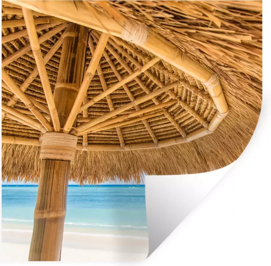 StickerSnake Muurstickers Sticker Folie Parasol Strand Zee Tropisch 50x50 cm Plakfolie Muurstickers Kinderkamer Zelfklevend Behang Zelfklevend behangpapier Stickerfolie