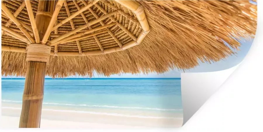 StickerSnake Muurstickers Sticker Folie Parasol Strand Zee Tropisch 80x40 cm Plakfolie Muurstickers Kinderkamer Zelfklevend Behang Zelfklevend behangpapier Stickerfolie