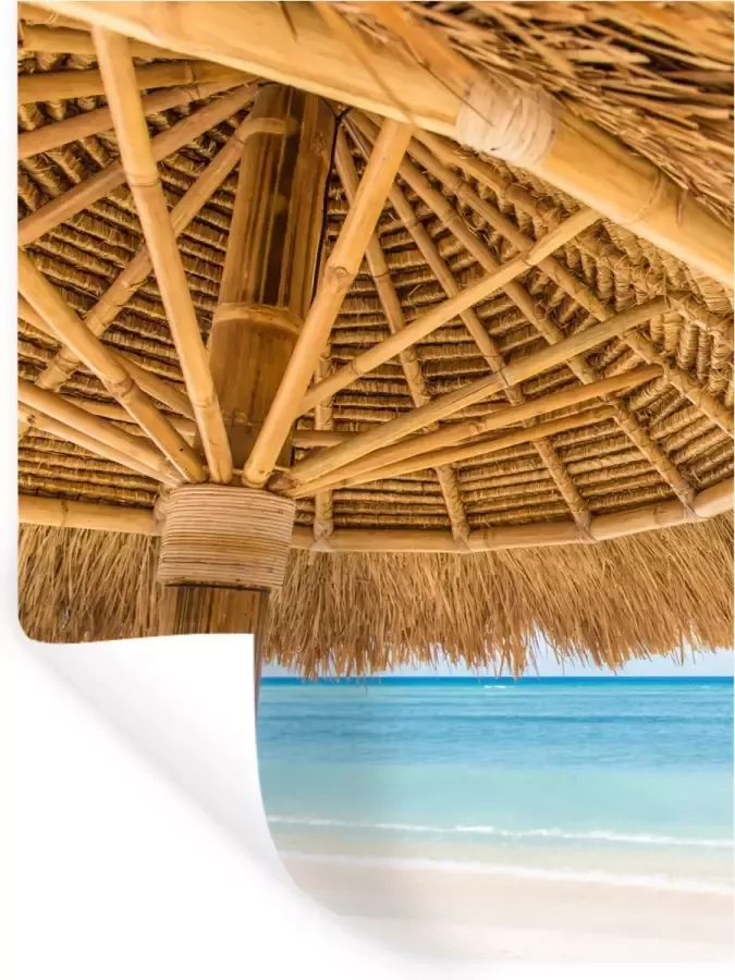 StickerSnake Muurstickers Sticker Folie Parasol Strand Zee Tropisch 90x120 cm Plakfolie Muurstickers Kinderkamer Zelfklevend Behang Zelfklevend behangpapier Stickerfolie