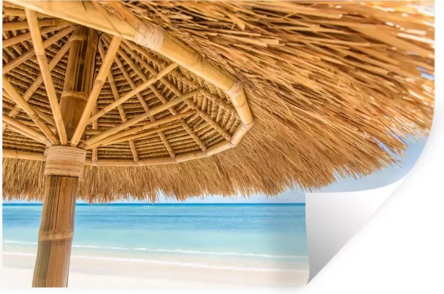 StickerSnake Muurstickers Sticker Folie Parasol Strand Zee Tropisch 90x60 cm Plakfolie Muurstickers Kinderkamer Zelfklevend Behang Zelfklevend behangpapier Stickerfolie