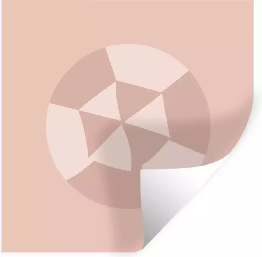 StickerSnake Muurstickers Sticker Folie Zomer Strandparasol Pastel 100x100 cm Plakfolie Muurstickers Kinderkamer Zelfklevend Behang XXL Zelfklevend behangpapier Stickerfolie